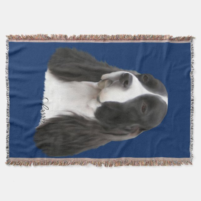 English Springer Spaniel Dog Throw Blanket (Front)