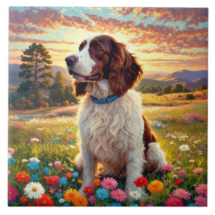 English Springer Spaniel dog Tile