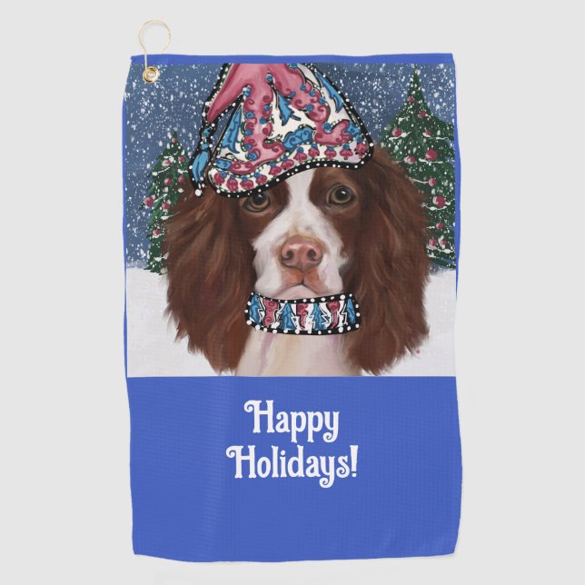ENGLISH SPRINGER SPANIEL        GOLF TOWEL (Front)