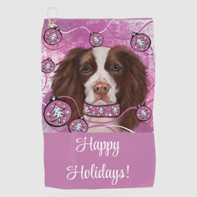 ENGLISH SPRINGER SPANIEL        GOLF TOWEL (Front)