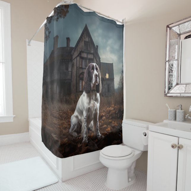English Springer Spaniel Halloween Scary (In Situ)