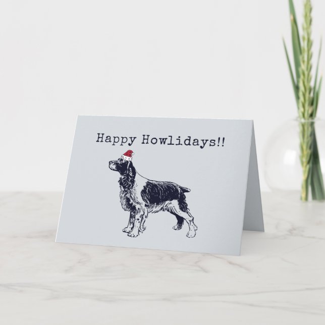 English Springer Spaniel Holiday Card (Front)