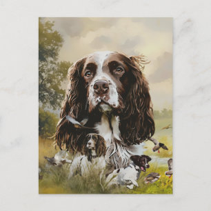English Springer Spaniel Holiday Postcard