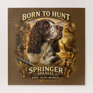 English Springer Spaniel Hunting Dog Jigsaw Puzzle