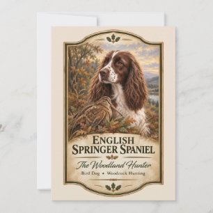 English Springer Spaniel Invitation