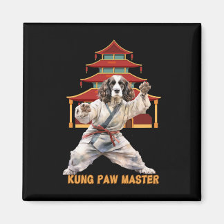 English Springer Spaniel Karate Martial Arts Dog L Magnet