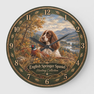 English Springer Spaniel  Large Clock