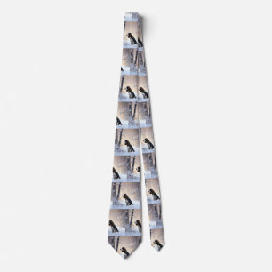 English Springer Spaniel Let It Snow Christmas Tie