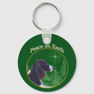 English Springer Spaniel (liver) Peace Keychain