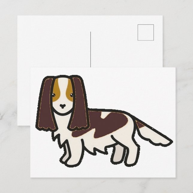 English Springer Spaniel Liver Tri Cartoon Postcard (Front/Back)