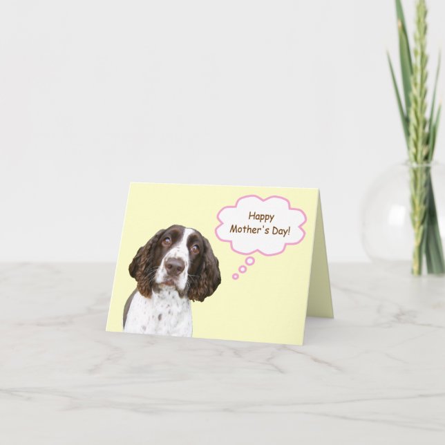 English Springer Spaniel Mother's Day Card (Front)