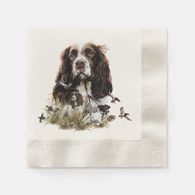 English Springer Spaniel Napkin (Front)