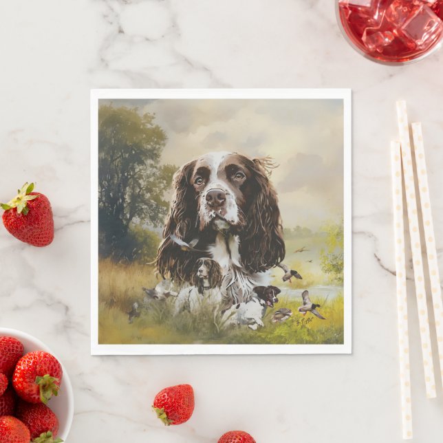 English Springer Spaniel Napkin (Insitu)