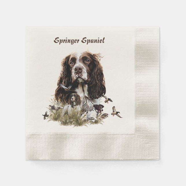 English Springer Spaniel Napkin (Front)