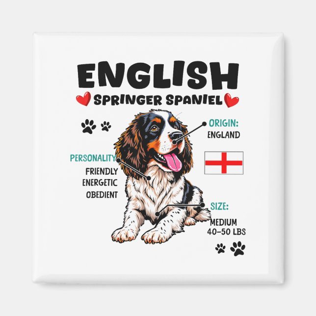 English Springer Spaniel Owner Funny Dog Lover  Magnet (Front)