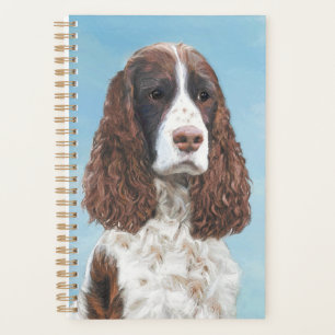English Springer Spaniel Painting Original Dog Art Planner