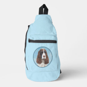 English Springer Spaniel Painting Original Dog Art Sling Bag