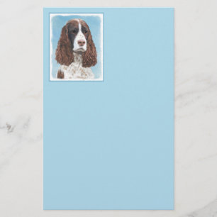 English Springer Spaniel Painting Original Dog Art Stationery