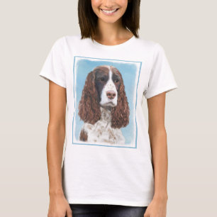English Springer Spaniel Painting Original Dog Art T-Shirt