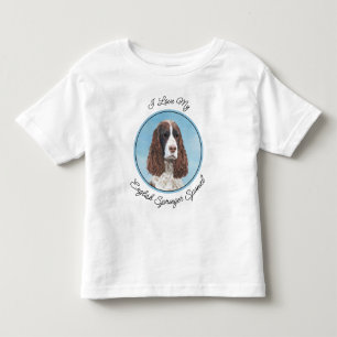 English Springer Spaniel Painting Original Dog Art Toddler T-shirt