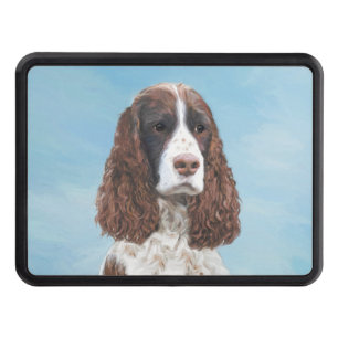 English Springer Spaniel Painting Original Dog Art Trailer Hitch Cover