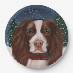 ENGLISH SPRINGER SPANIEL          PAPER PLATE