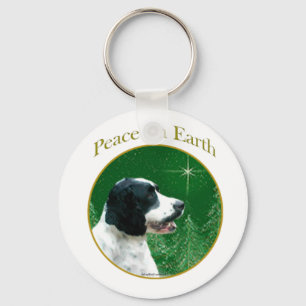 English Springer Spaniel Peace Keychain