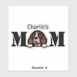 English Springer Spaniel Peeking Mom Personalized