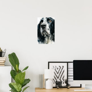 English springer spaniel portrait with ticking poster