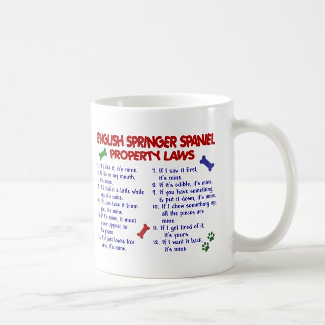 ENGLISH SPRINGER SPANIEL Property Laws 2 Coffee Mug (Right)