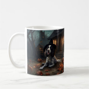 English Springer Spaniel Pumpkins Halloween Scary Coffee Mug
