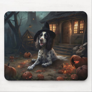 English Springer Spaniel Pumpkins Halloween Scary  Mouse Pad
