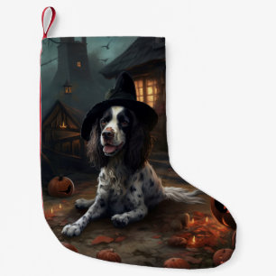 English Springer Spaniel Pumpkins Halloween Scary Small Christmas Stocking