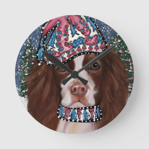ENGLISH SPRINGER SPANIEL ROUND CLOCK