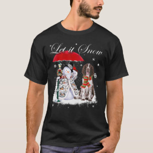 English Springer Spaniel Santa Christmas Snowman X T-Shirt