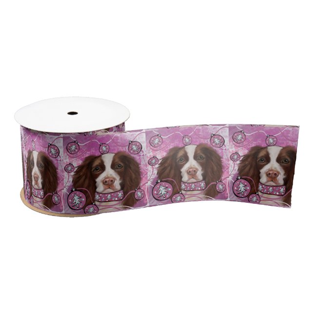 ENGLISH SPRINGER SPANIEL       SATIN RIBBON (Spool)