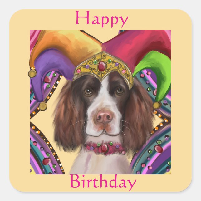 ENGLISH SPRINGER SPANIEL  SQUARE STICKER (Front)