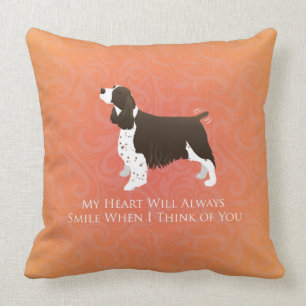 English Springer Spaniel Thinking of You -Memorial Throw Pillow