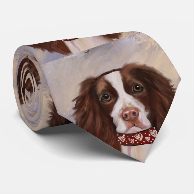 ENGLISH SPRINGER SPANIEL TIE (Rolled)
