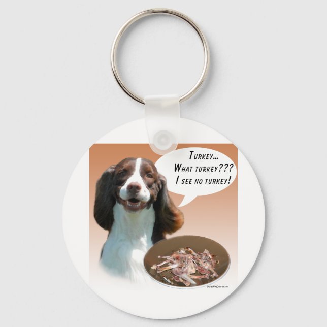 English Springer Spaniel Turkey Keychain (Front)
