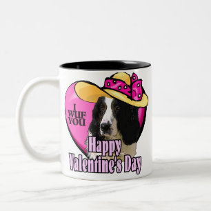 English Springer Spaniel Valentines Day Two-Tone Coffee Mug