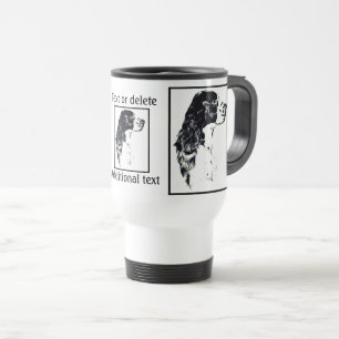 English Springer Spaniel Vintage Art Personalized Travel Mug