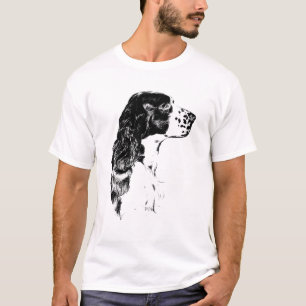 English Springer Spaniel Vintage Dog Art  T-Shirt