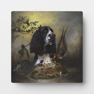 English Springer Spaniel with pheasant Plaque
