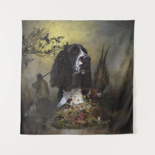 English Springer Spaniel with pheasant Tapestry