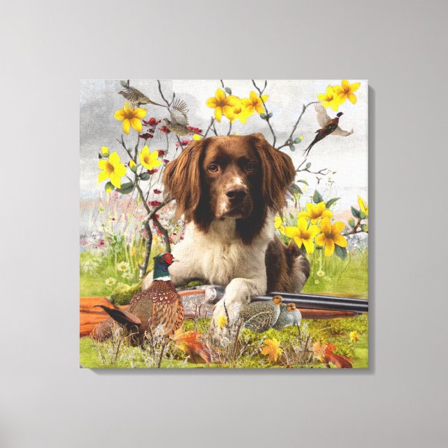 English Springer Spaniels ,Art Canvas Print (Front)