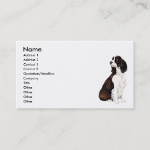 "English Springr Spaniel" Dog Art Business Card