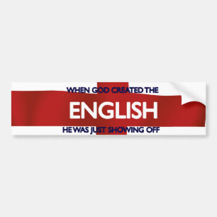 English St George's Day God Created Bumper Sticker