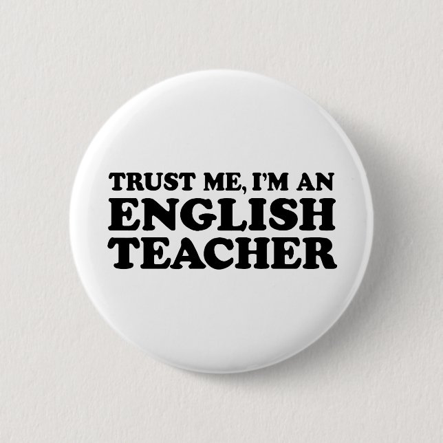 English Teacher 2 Inch Round Button (Front)