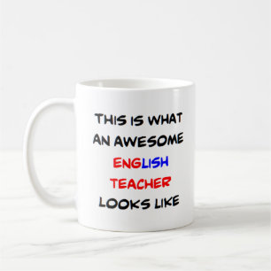english teacher, awesome coffee mug